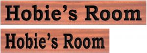 Hobies Room sign